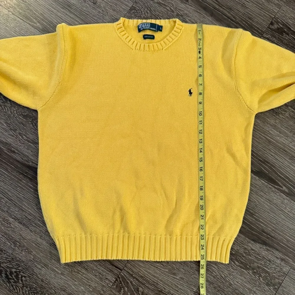 Polo By Ralph Lauren Vintage Yellow Cotton Sweater